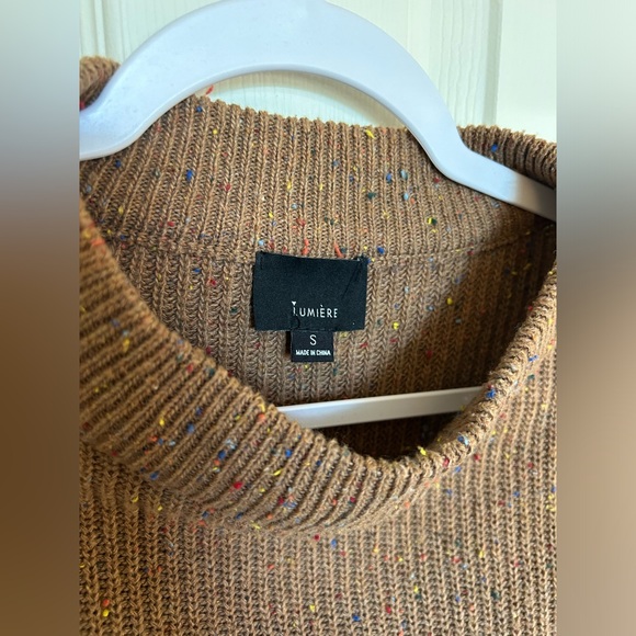 brown sweater with rainbow flecks - Picture 2 of 4